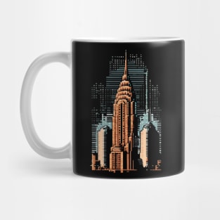 Chrysler Building Pixel Art Mug